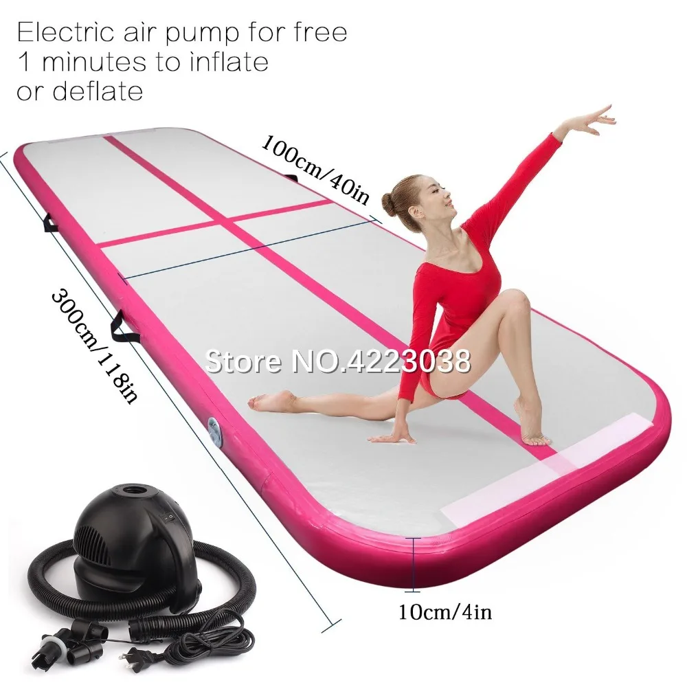 Piste d'Air Gonflable en PVC de 0.9mm, 3x1x0.1m, pour Tramimmersion, Gym, Livraison Gratuite