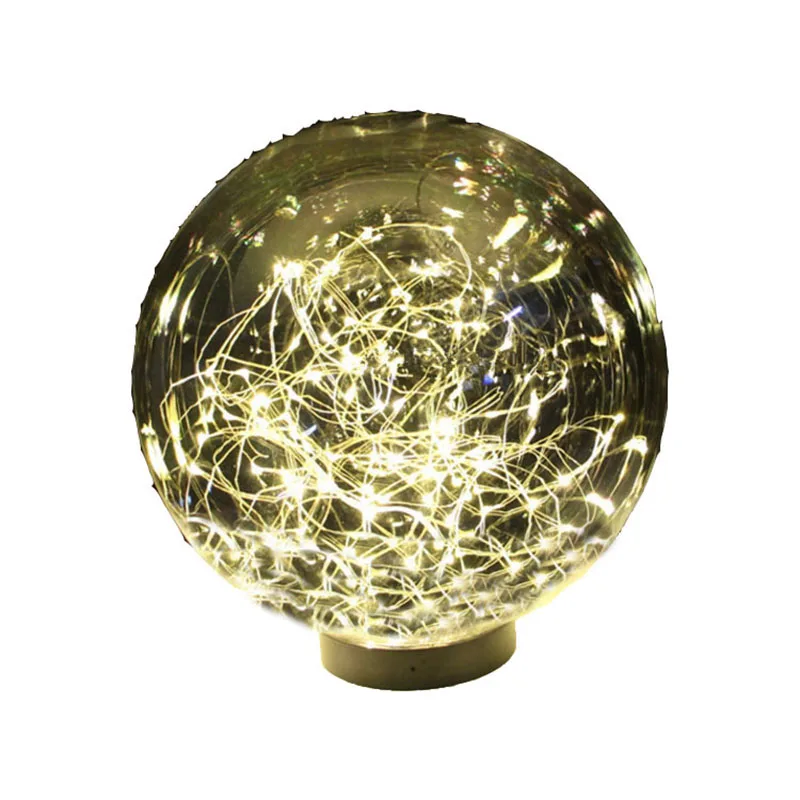 hanging New LED fantasy starry transparent acrylic ball copper wire luminous ball props wedding decorative ball star road lead