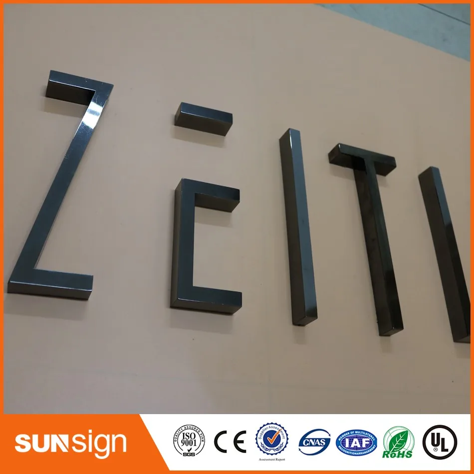 Custom Chrome Metalen Letters Teken Reclame Winkel Teken