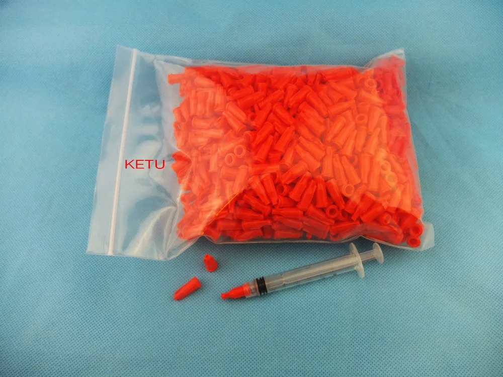 (10,000pcs a lot )Syringe Tip Caps with Luer Lock Hub , Red