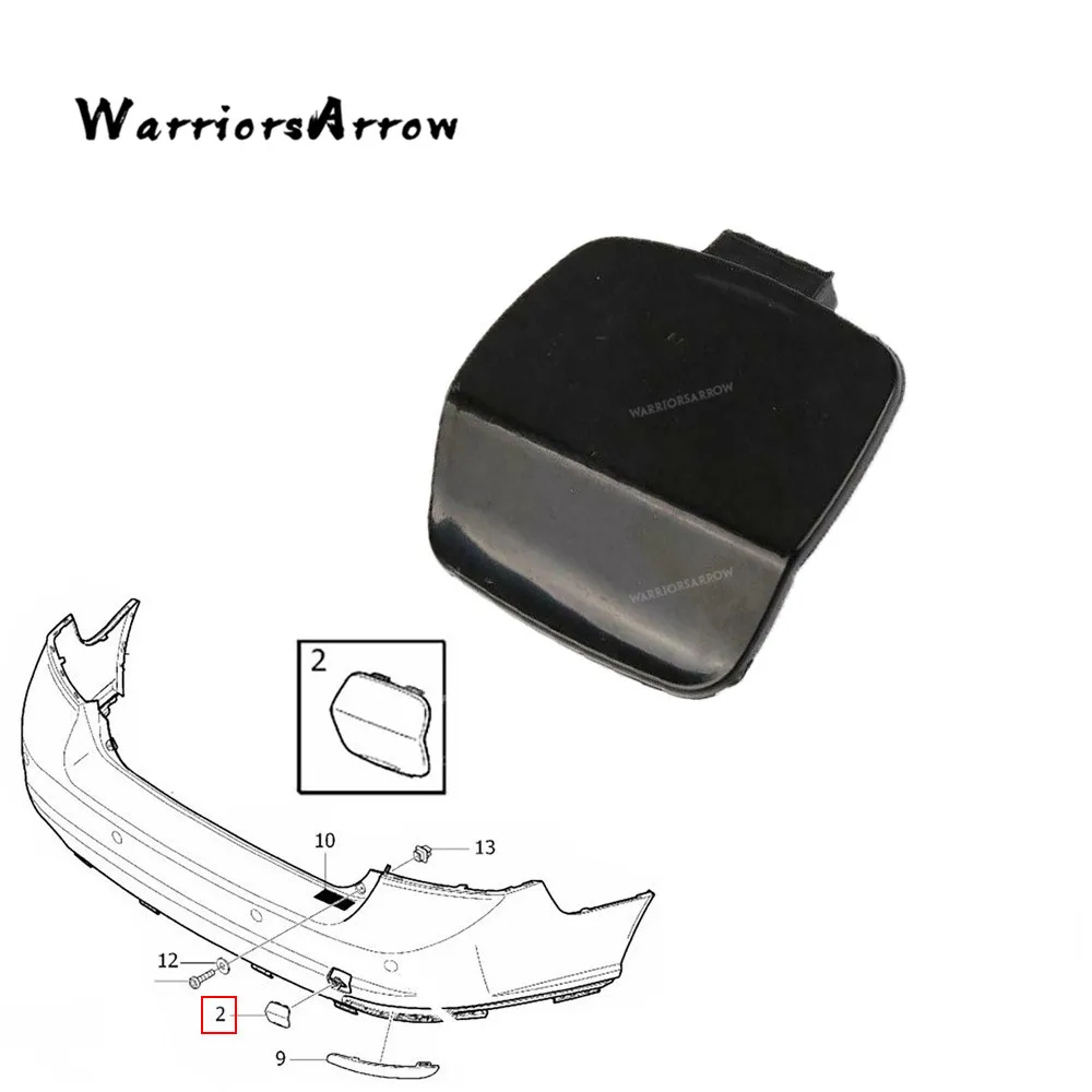 Gancho de remolque del parachoques trasero, tapa de la cubierta del ojo sin pintar 30744941 para Volvo S40 2008 2009 2010 2011 2012 2013 39886337