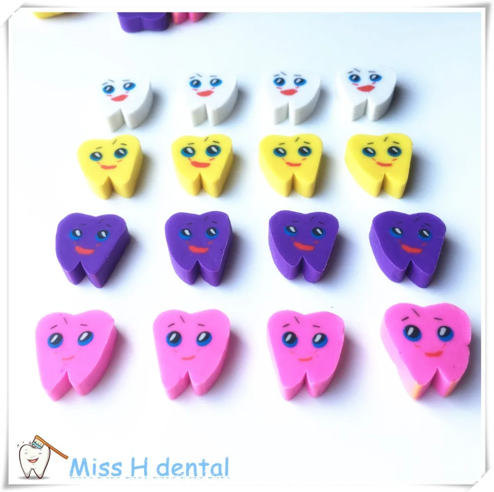 

100pcs/bag Molar Shaped Tooth Rubber Erasers Dentist Dental Clinic Gift