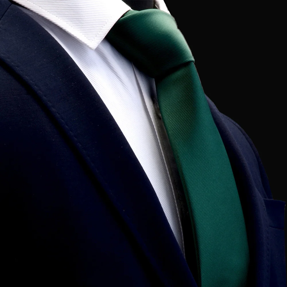 GUSLESON Kwaliteit Jacquard Geweven Zijde Effen Stropdas voor Mannen 8 cm Klassieke Effen Stropdas Rood Marine Goud Geel Stropdassen voor Bruiloft Zakelijk
