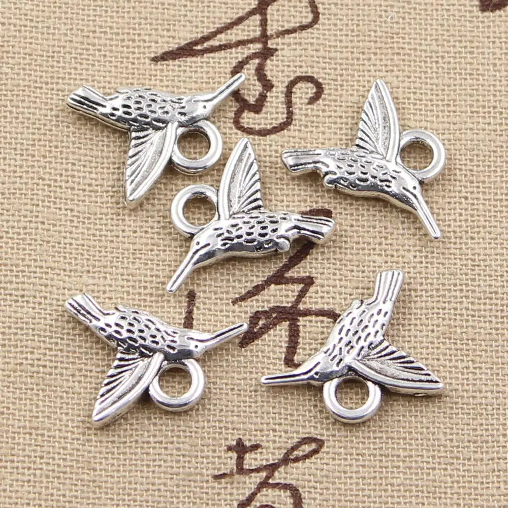 25pcs Charms Hummingbird Bird 19x15mm Handmade Pendant Making fit,Vintage TibetanBronze,DIY For Bracelet Necklace