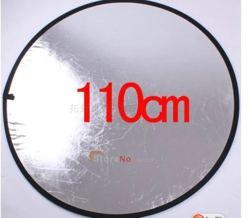 43 "110 cm 2 w 1 Flash dyfuzor wielu składany disc złoto srebro odbłyśnik i torba dla Studio