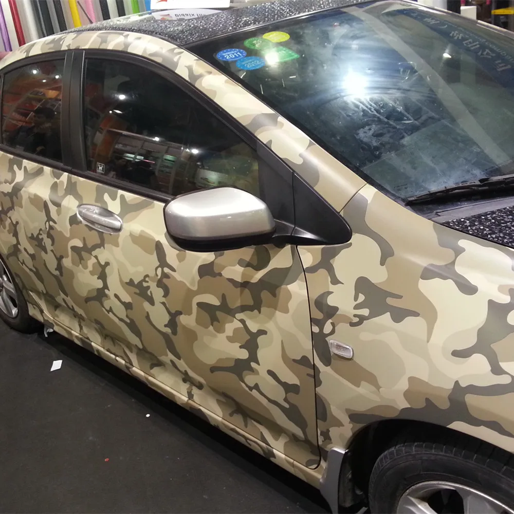 Car Stling 20*152m Camouflage car body Wrap Film Camo Army Green car-stylings stickers and Decals PVC Vinyl Car Sticker