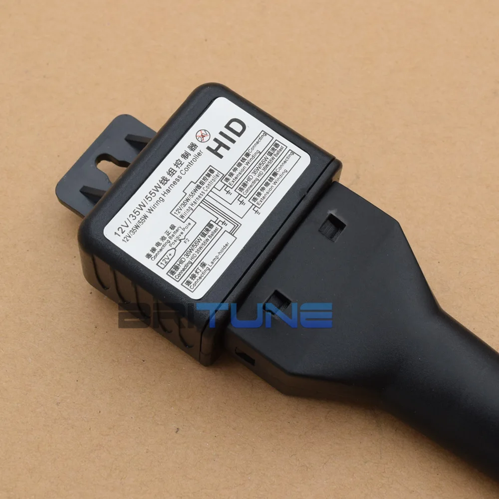 Britune H4 H4-3 9003 Relay Harness For Bi-xenon Projector Lens High Low Controller Cable Wire 12V 35W/55W Car Lights Accessories