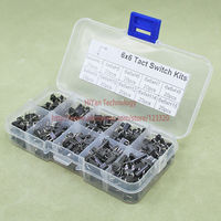 (200pcs/lot) 6x6MM Tact Switch Assortment Kits actile Push Button Switch Kit Height: 4.3MM~16MM