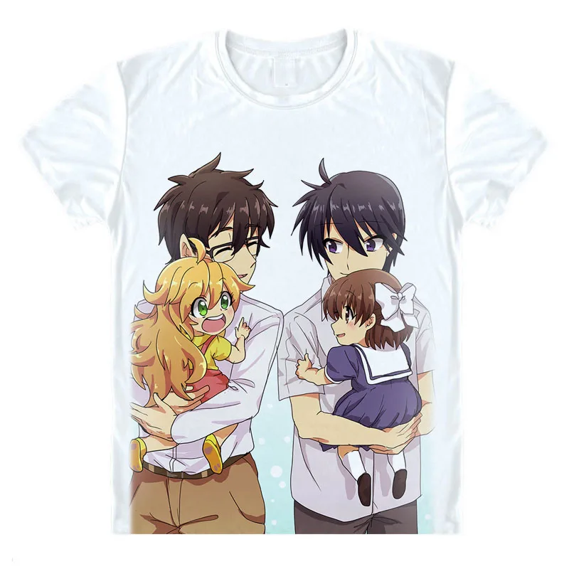 Moe Anime Clannad After Story T-Shirts Multi-style Short Sleeve Shirts Clannad Okazaki Tomoya Furukawa Nagisa Cosplay Shirt