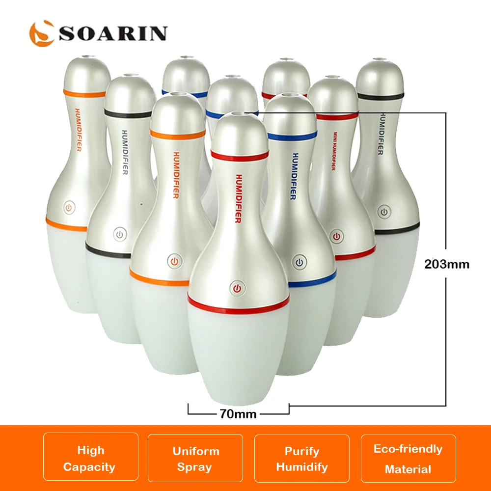 SOARIN-مرطب هواء صغير للسيارة ، ناشر زيت عطري USB ، 150 مللي ، مرطب صغير للسيارة Led