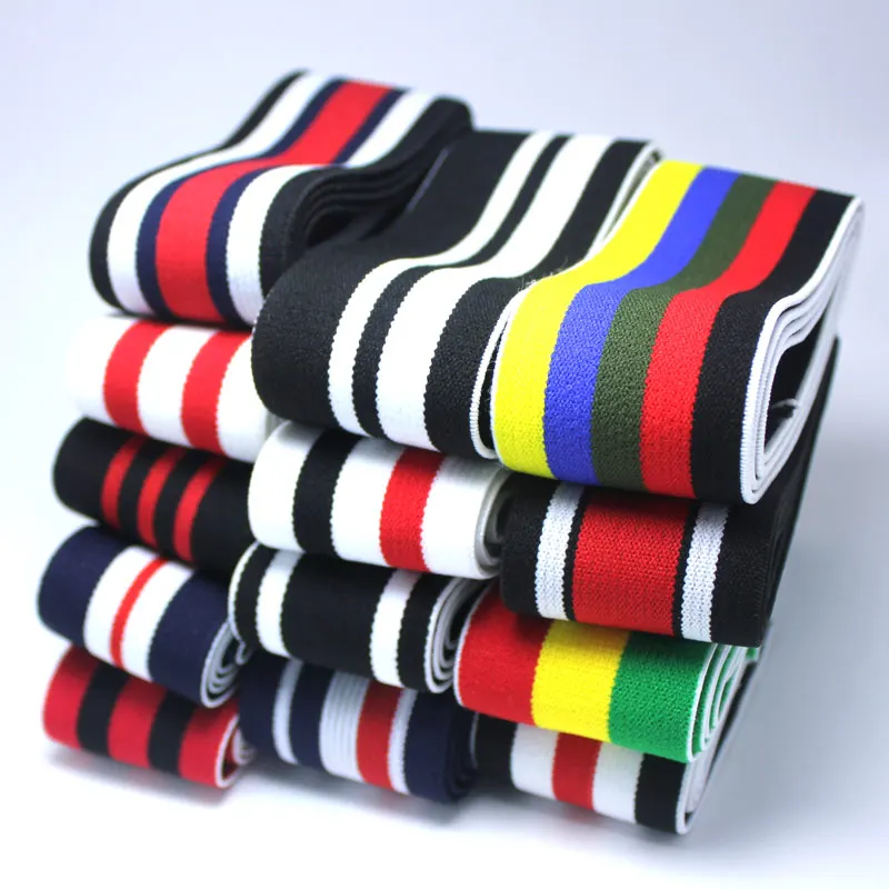 width of 3.8cm Accessories high quality stripes soft belt rubber band / thicken and soft can be attached to the elastic band