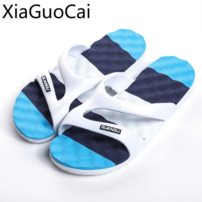 Men's Slippers Korean Version Men's Summer Lovers One-word Slippers Anti-skid Beach Slippers Men's  and Women's Slippers