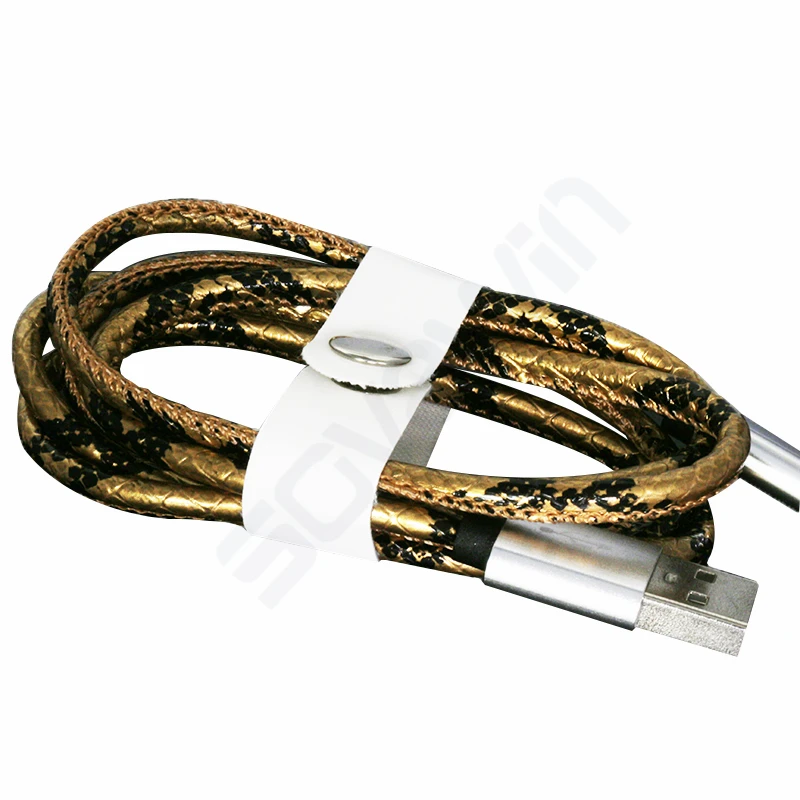 Snake Skin Shape Micro USB Charger Data Cable 1 M 4 Color Android Mobile Phone Cables For Samsung For Huawei For HTC High Speed