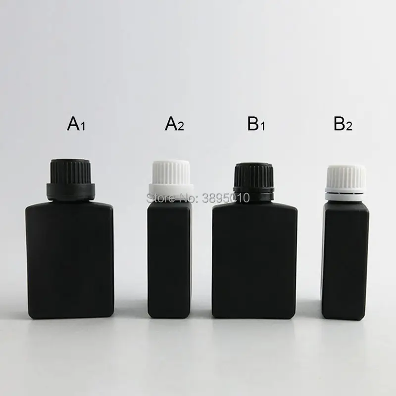 

30ml Shining Black Glass Essential Oil Bottle With Black cap for Portable Cosmetics Perfume F657