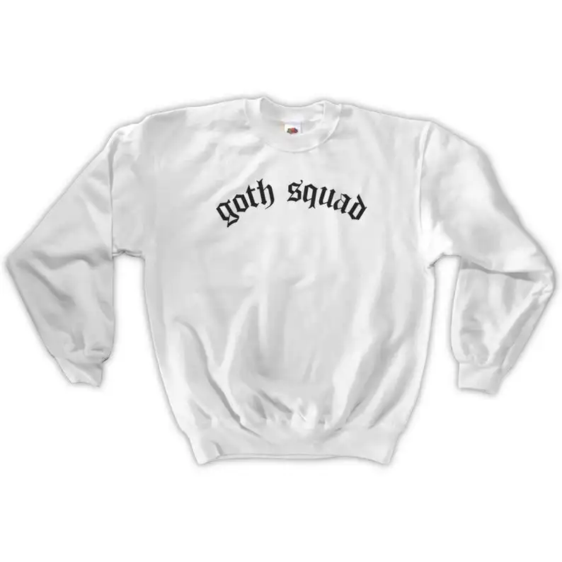 Skuggnas New Arrival Goth Squad Sweatshirt Unisex Gothic Girl Gang Goals Jumper Sweatshirt Jumper Long Sleeved Fashion Tops