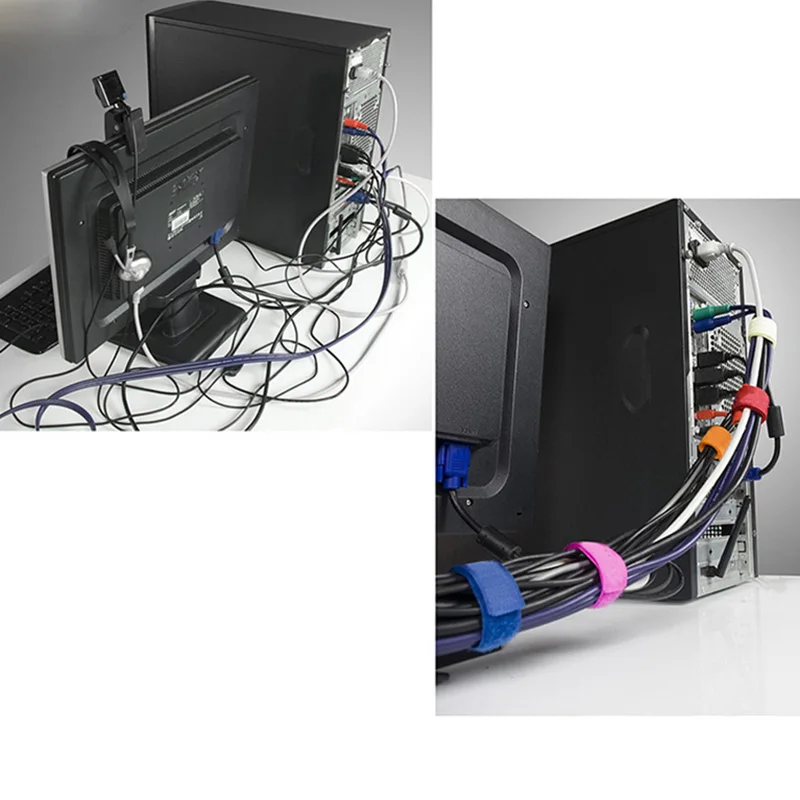 50/10pcs Cable Organizer Wire Winder Clip Earphone Holder Mouse Cord Protector HDMI Cable Management For iPhone USB Cable