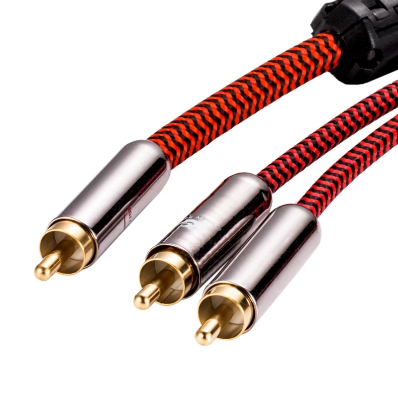 

Audiophile Subwoofer Cable RCA to Dual RCA Splitter Y Cable for Sound Mixer Amp Soundbox 1:2 RCA Audio Cable 1M 2M 3M 5M 8M 10M