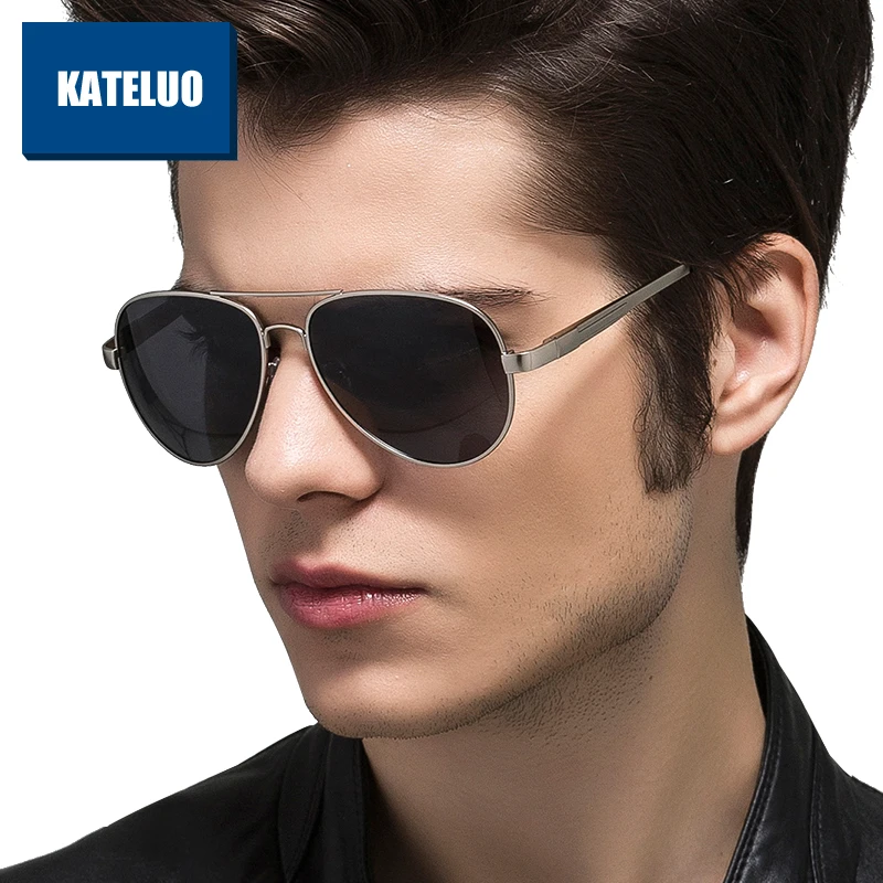 

KATELUO Men's Sun Glasses Classical Sun Glasses Stainless Steel Polarized Lens Sunglasses Eyewear Accessories For Men 1129