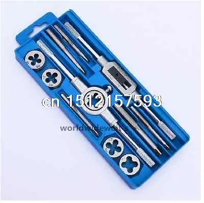 

12 Pcs Useful Metric Tap and Die Set Alloy Steel Wrench Tool Set