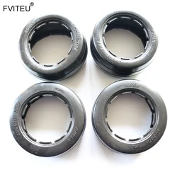 FVITEU Rubber On-Road Racing Slick Tires Set for 1/5 HPI Baja 5B SS Rovan King Motor