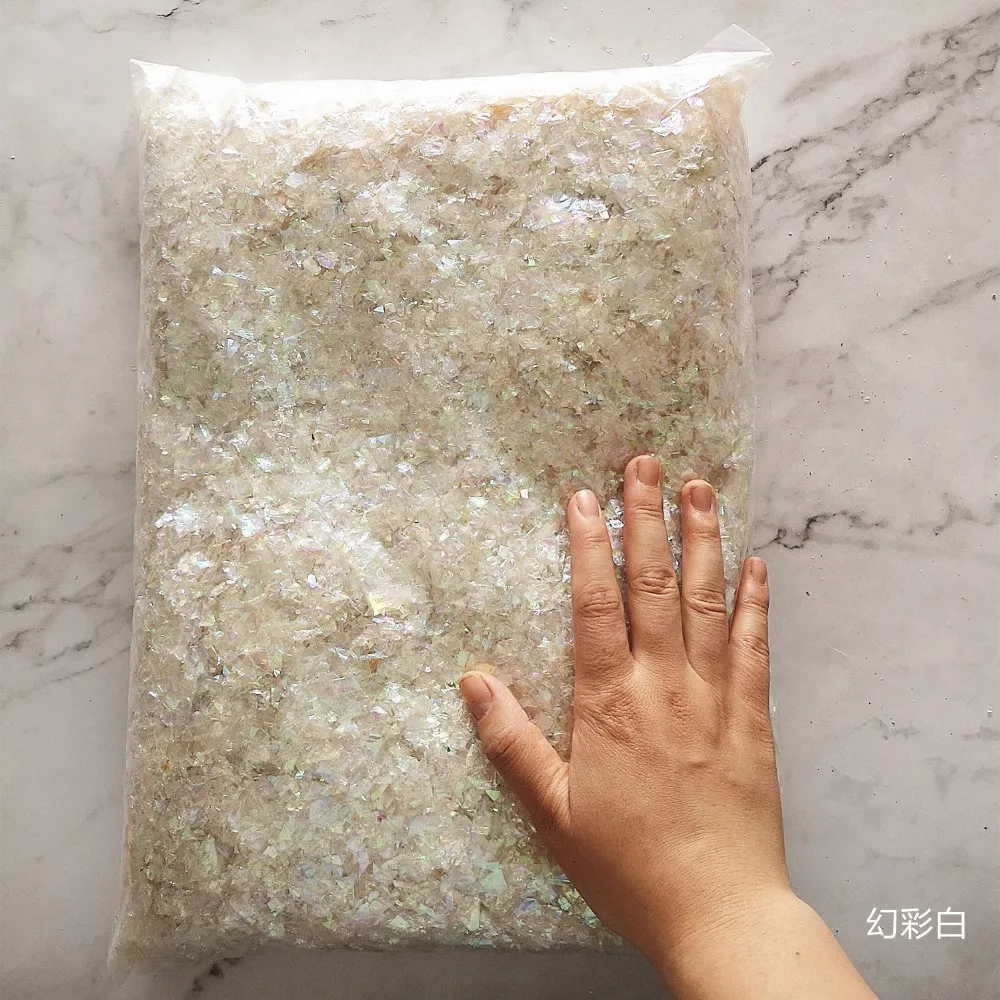 500 g Bonbonpapier, 15 Farben, Muschelpapier, Schleimfüller, Tonspielzeug, DIY-Schleimzubehör, Dekor, Gelee, Schlamm, Handgummi, Ton, Kind – Detail 8