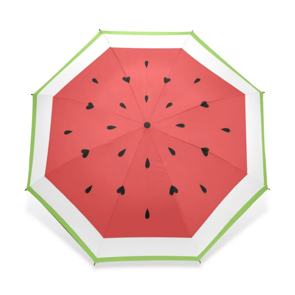 Summer Watermelon Pattern Umbrella Female Brand Automatic Clear Folding Umbrella Rain Women Plant Elegant lady Gifts