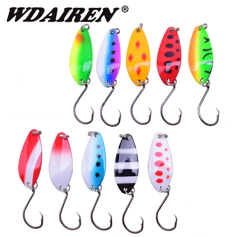 1Pcs Metal Spoon Bait Fishing Lure 4cm 6.3g Artificial Hard Baits 10 Color Bass Pike BKK hook Fishing iscas Tackle Accessories