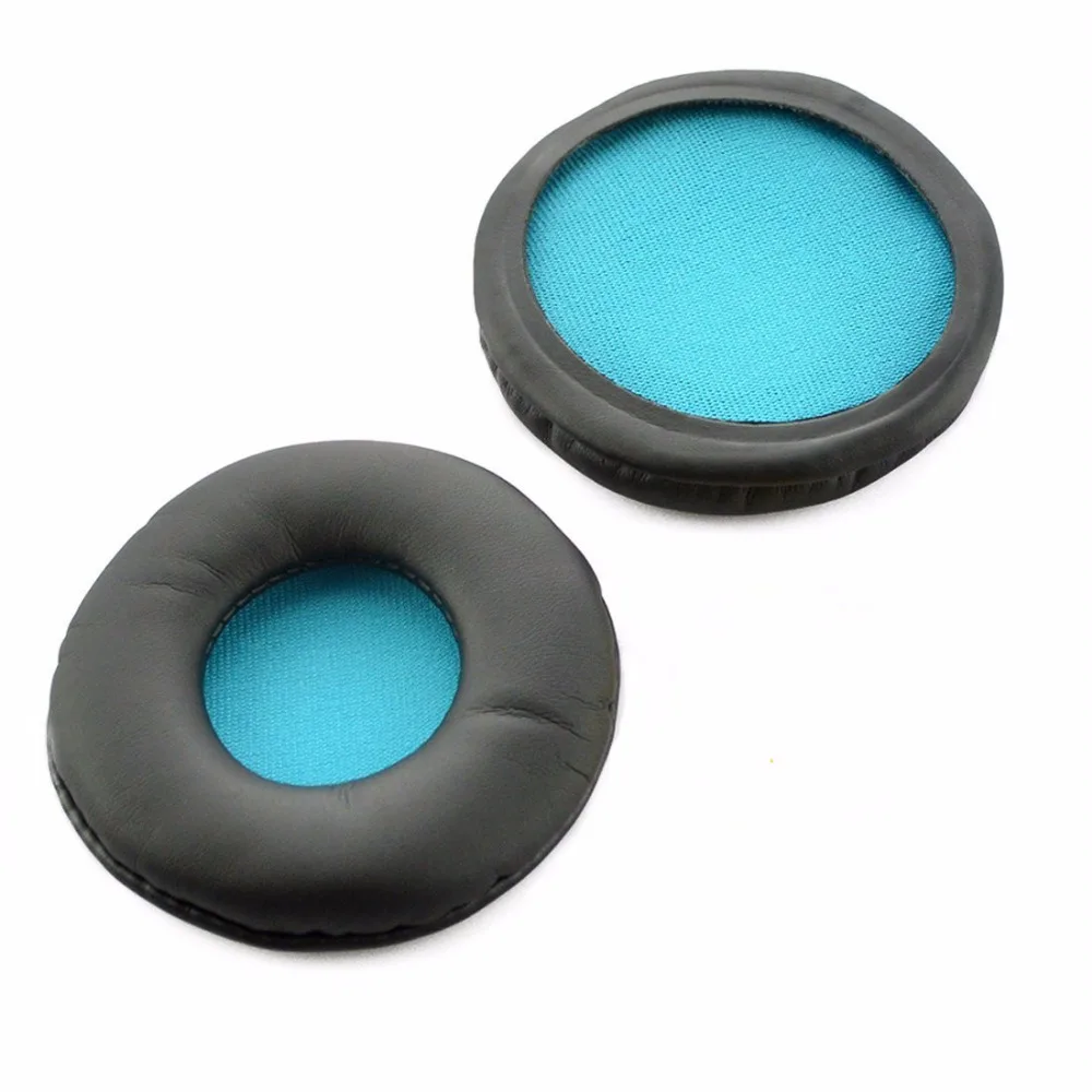 SONY MDR-ZX600 ZX600 Headphone Replacement Ear Pad Ear Cushion Ear Cups Ear Cover Earpads (Black leather & Blue Mesh)