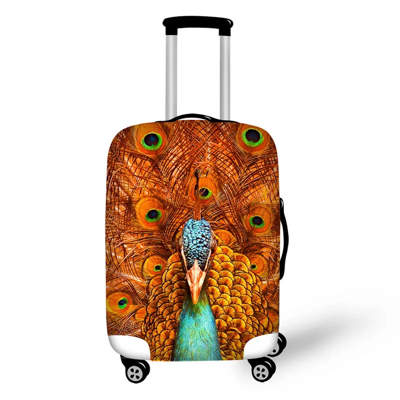 beautiful peacock prints protective covers for suitcases waterproof luggage cover protective dust cover for 18-30inch suitcase