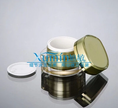 30G gold eye square shape cream Jar,plastic 30g cream jar,Cosmetic 30g gold Packaging