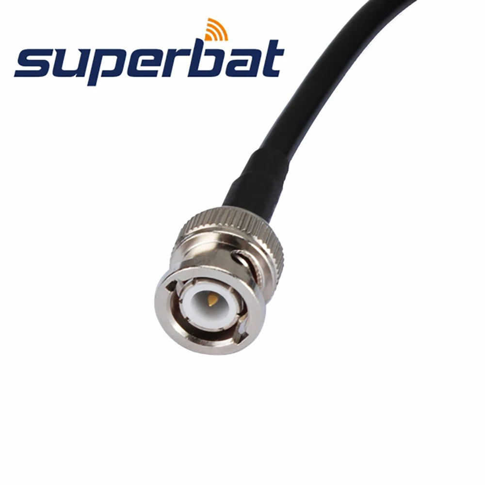 Superbat Pigtail Cable BNC Plug to RP-SMA Male(female in) RG58 15cm Extension Cable Assembly