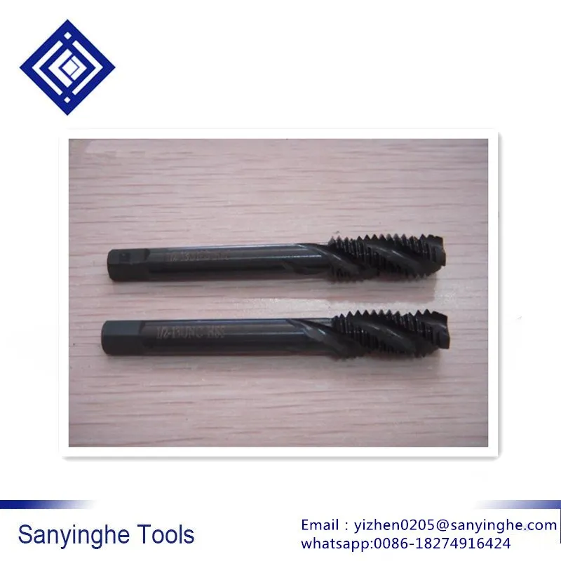 3 Pcs/lots 1/2-13UNC 2B Nitriding black spiral screw taps HSS machine tap