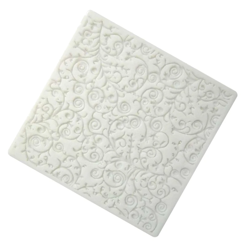 Aomily Lace Flowers Texture Silicone Square Mat Pad DIY Cake Fondant Decorating Mould Bakeware Lace Mold Kitchen Baking Tools