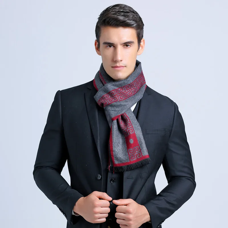 luxury brand men scarf designer cashmere cotton Winter Scarf Warm Soft Tassel ethnic Shawl Wrap Mens scarves cachecol male