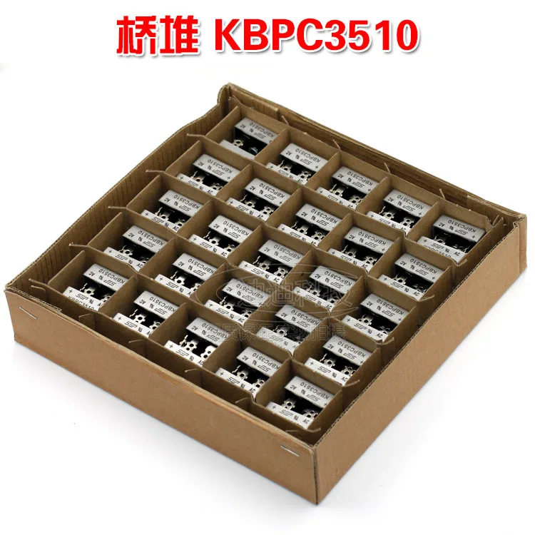 New KBPC3510 Rectifier Bridge Single Phase Bridge Stack Square Voltage 1000V Current 35A 3510