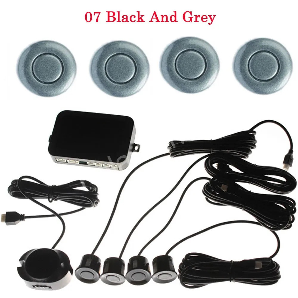 

12V 4 Sensors Buzzer Car Parking Assistance Reverse Radar Sound Alert Indicator System 44 colors available hot sale