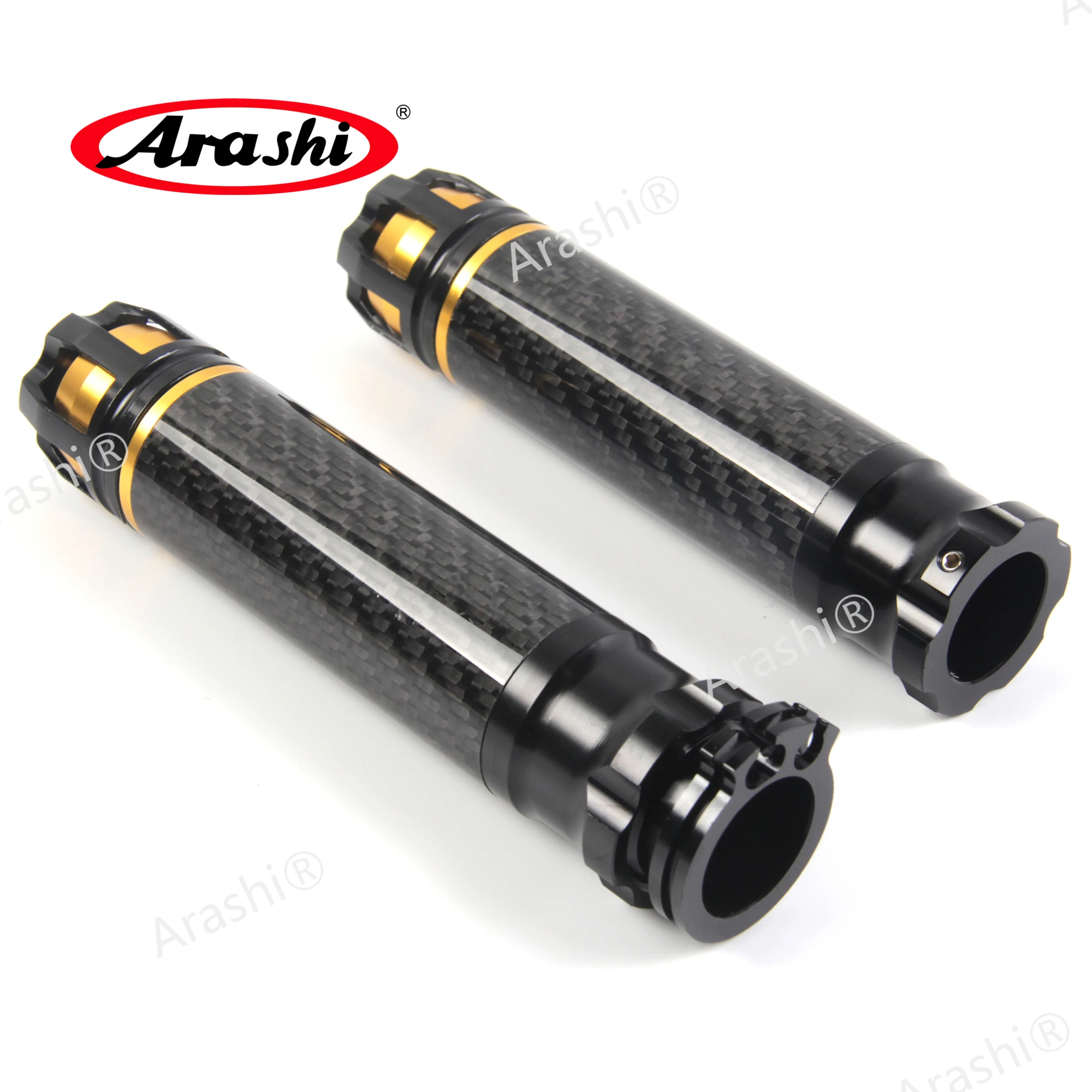 

Arashi 22mm Handlebar Grips Carbon Fiber Handle Grip Universal Accessories For KAWASAKI Z800 Z900 Z1000 ZX6R ZX10R ZX14R Z750