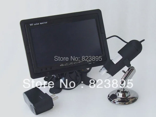 Monitor Included 800X AV Digital Microscope High Resolution Electron Microscope 8-LED Applicable AV Port Monitors LCD TV