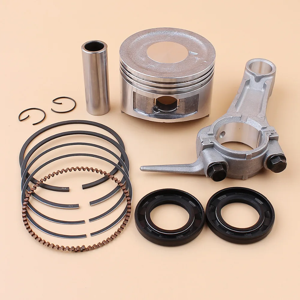 68mm Piston Rings Connecting Rod Crankshaft Oil Seal Kit For HONDA GX160 GX 160 Chinese 168F 5.5HP Engine Motor Trimmer Mower