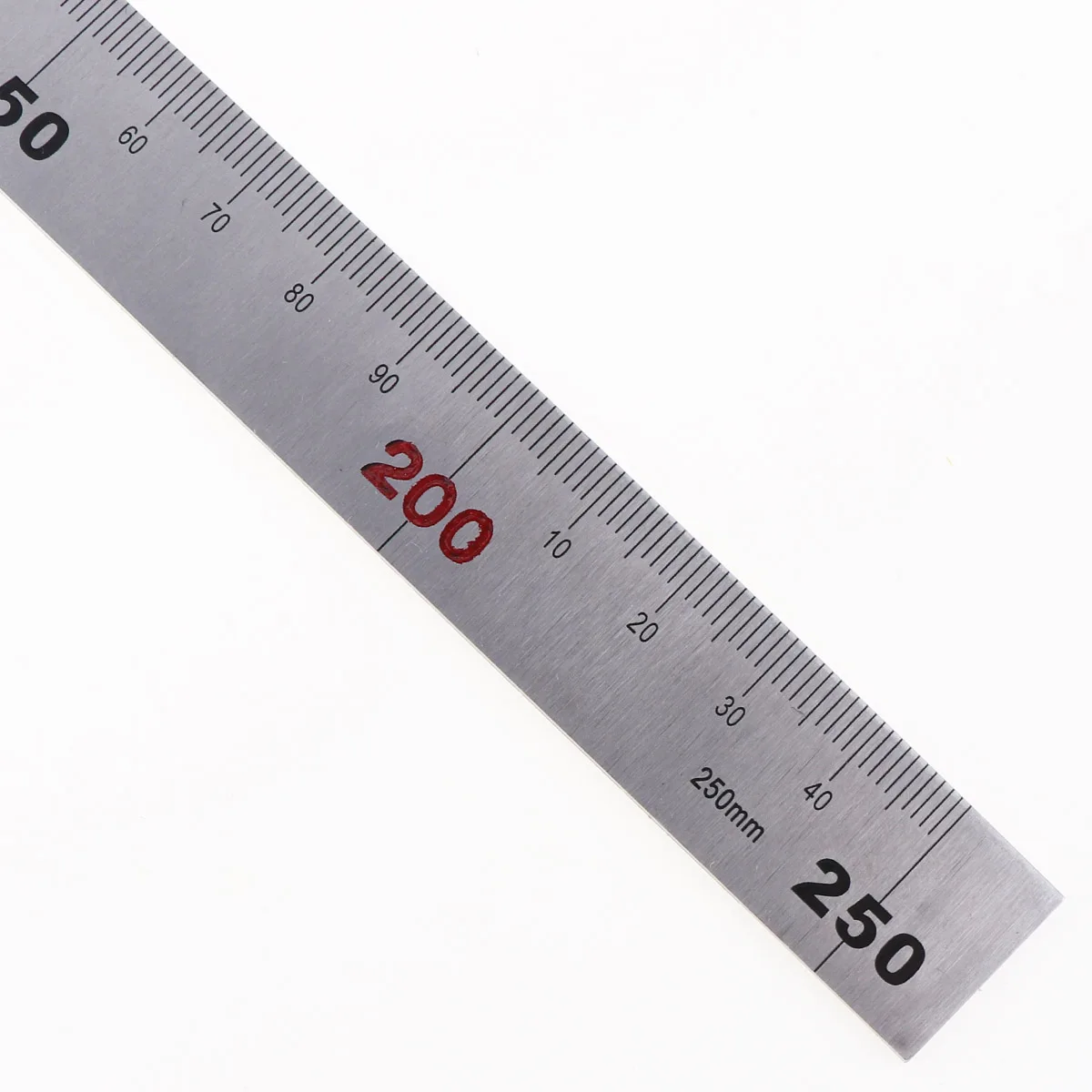 Righello ad angolo retto a 90 gradi in acciaio inossidabile da 250mm più spesso 500x1.2mm, strumenti di misurazione per la lavorazione del legno/ufficio
