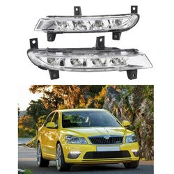 2pcs LED DRL For Skoda Octavia A5 A6 RS 2009 2010 2011 2012 2013 Car-styling LED DRL Daytime Running Light