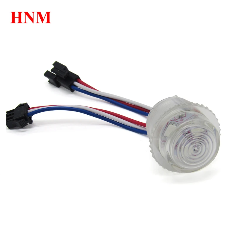 26mm 3LED UCS1903 rgb pixel led module 12v digital rgb full color module light, diameter 26mm, waterproof IP67,Transparent cover