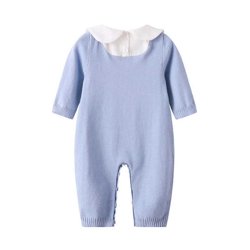 Knitted Baby Romper Autumn Newborn Knitting Baby Clothes Woolen Long-sleeve Infant Baby Jumpsuit Overalls Baby Boys Girls Romper