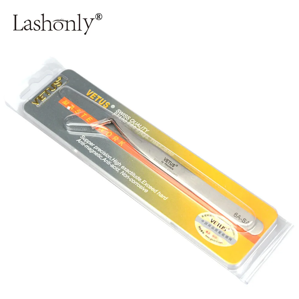 Lashonly 6A-SA Pinzette per ciglia 3D/6D Volume Estensione ciglia VETUS Migliore qualità Fan Lash Pinzette Strumento di trucco per il salone