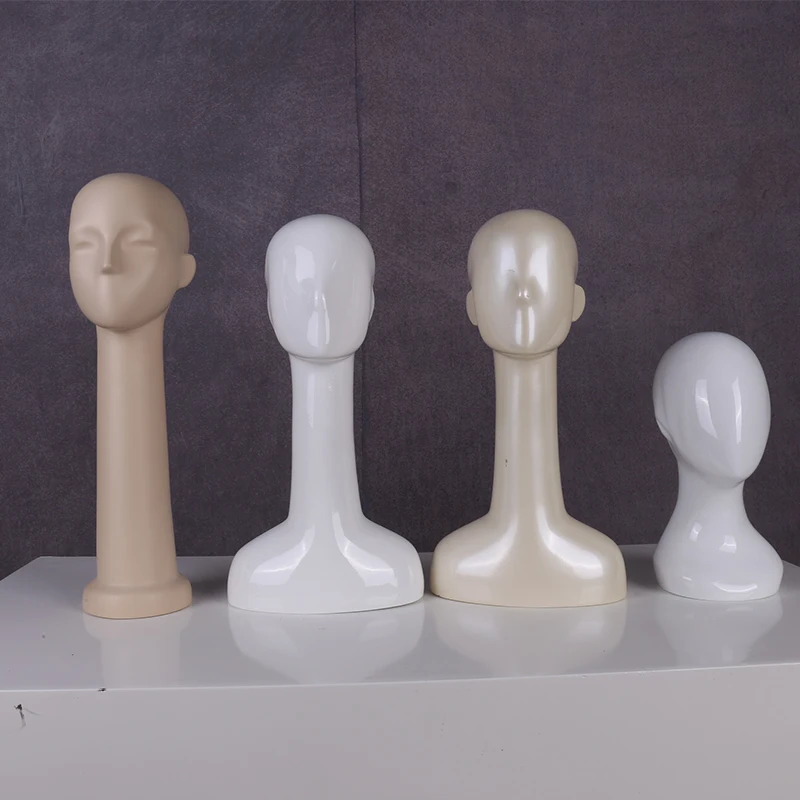 

Different Style Female&Male Fiberglass Head Mannequin Head Model Factory Direct Sell