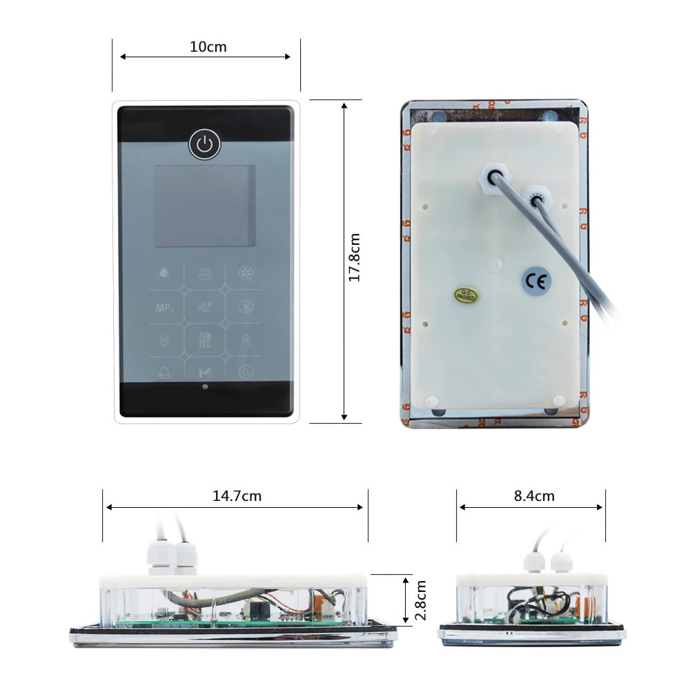 Imagem -05 - Sauna-spa Ipx5 à Prova Dágua Estilo Moderno Bluetooth Banho 110 kw 240v v Controlador de Chuveiro