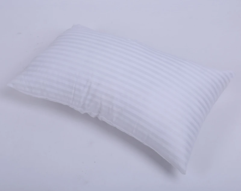 Super Soft Comfortable Silk Pillow Adults Neck Pillow Bedding Striped 100%Cotton Cover 48x74cm/66x66 cm Sleep Partner 1pc