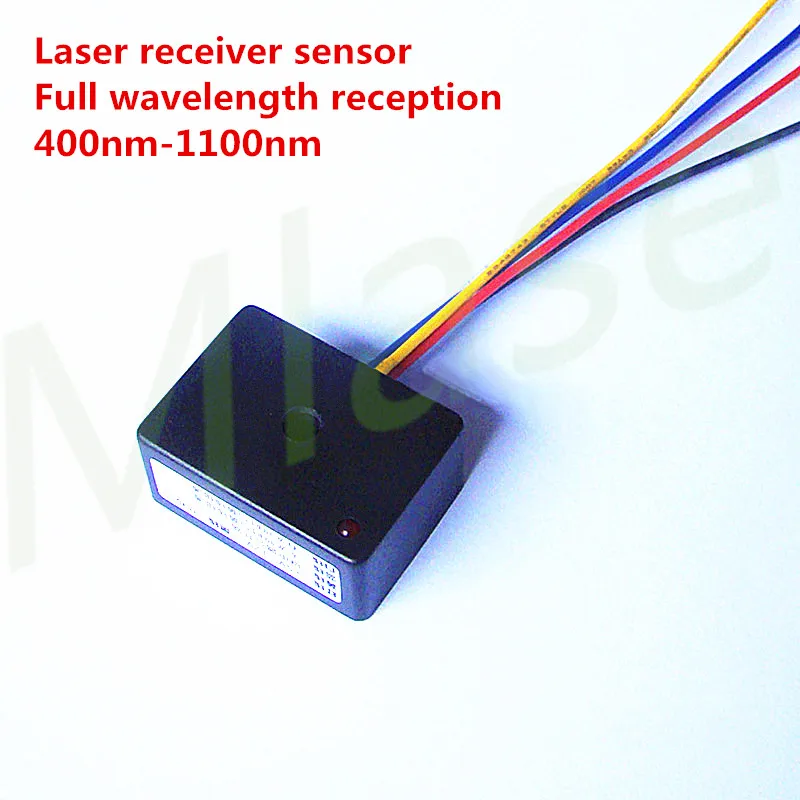 Sensor receptor láser de entrada de 5-12V, recepción de longitud de onda completa, 400nm-1100nm, Detector de fotos de Escape para habitación, conteo láser