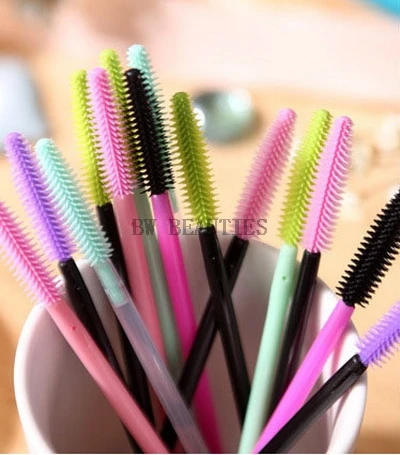 5000Pcs/Lot Silicone eyelash brush head lashes brush pack 5 colors disposable makeup brushes tools Cosmetic Tools