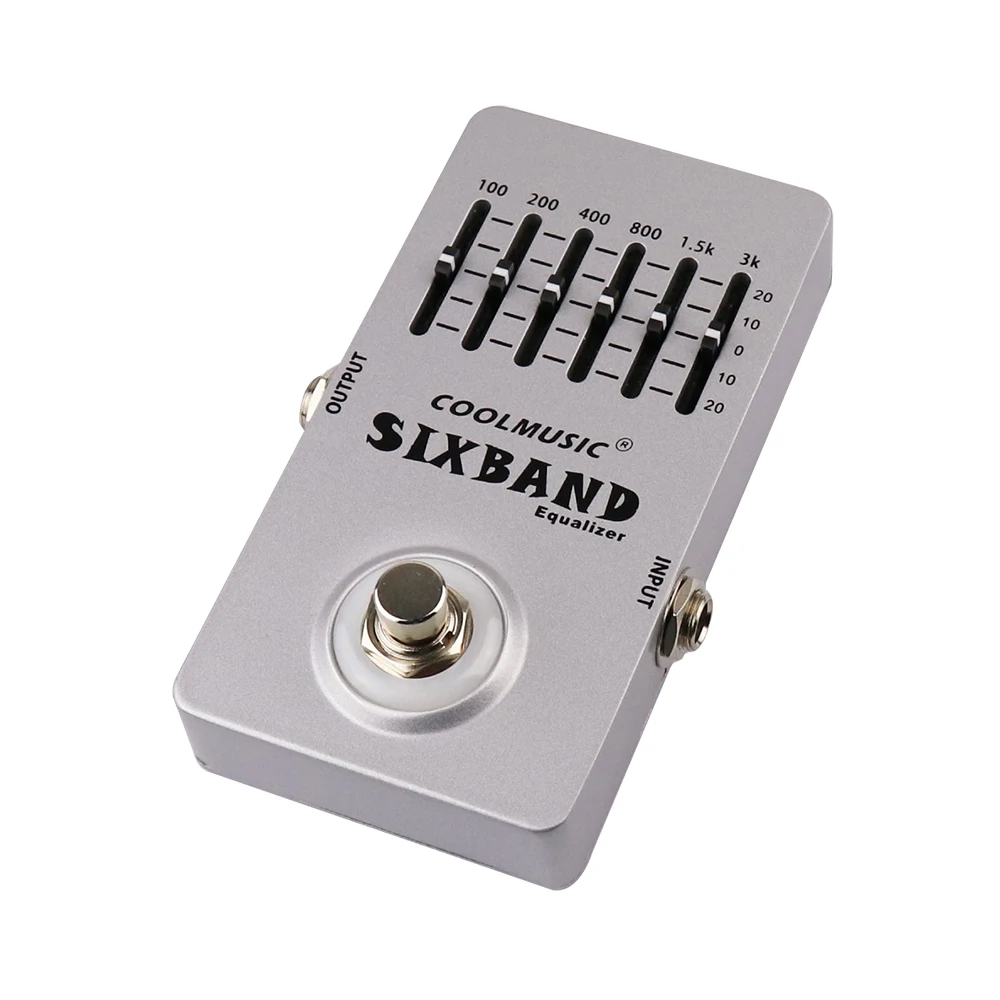 Electric Guitar Effect EQ Pedal Musical Instrument 6-Band Equalizer Full Metal Shell True Bypass Stringed Instrument Accessories